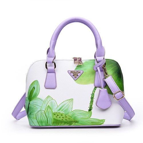 Women Fashion Classy Floral Purse Handbag Gorgeous Shoulder Bag Shell Shape - Picture 11 of 26