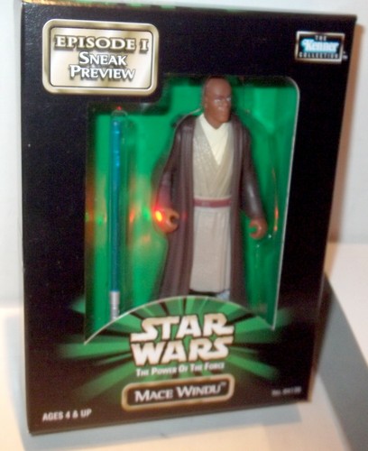 Star Wars POTF Episode 1 SNEAK PREVIEW MACE WINDU 3,75" Figur 1998 Versand NEU - Bild 3 von 3