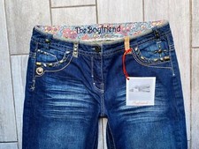 Next Boyfriend Jeans Embellished studs country 14 R W34 L31 100 cotton Y2K