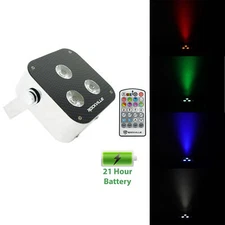 Rockville MINI RF3 RGBWA+UV DJ/Party LED Wash Light+4ch RF Long Range Par Remote