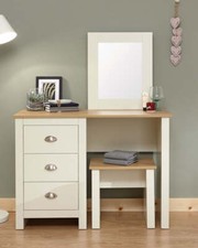 Lancaster Dressing Table Set Bedroom Furniture Set Stool Mirror Vanity Cream