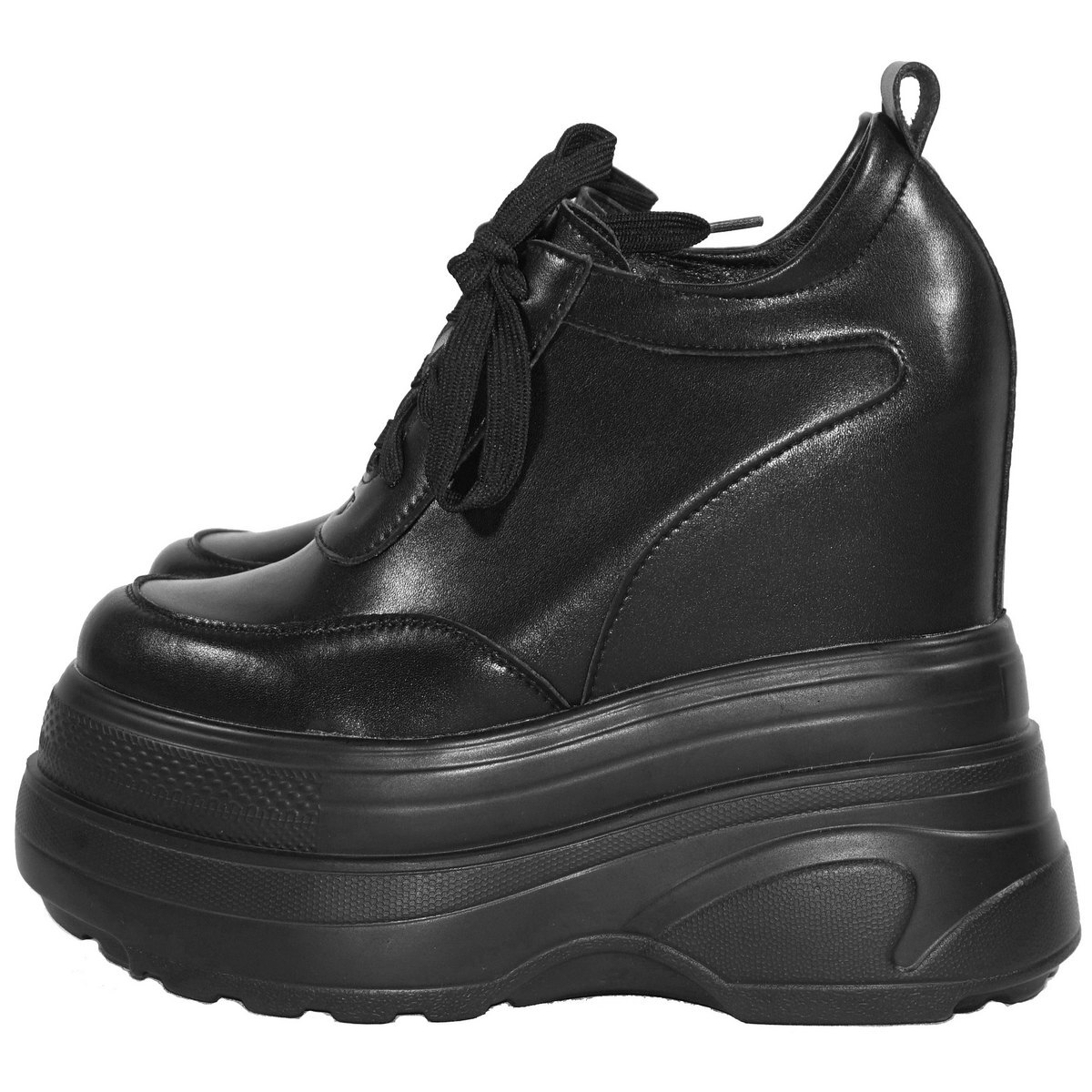 Zapatos de salón de tacón alto talla grande para mujer de cuero de vaca con cuñas al tobillo zapatos de talla grande