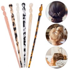 6pcs Vintage Hair Chopstick Tortoise Shell Hair Sticks Chinese Retro Hairpin