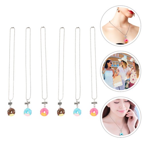 6 Teile Donut Halskette Kind Pro Teenager Freundschaft Halsketten Schmuck