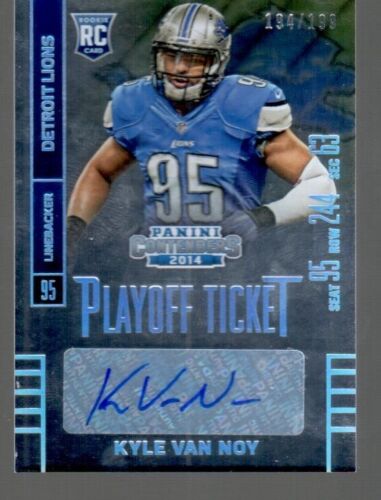 Kyle Van Noy Rookie Rc Auto Autograph #/D 2014 Panini Contenders Playoff Ticket - Picture 1 of 2