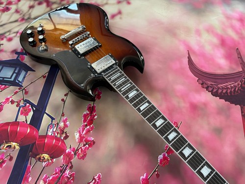 Hot-selling brown 6-string SG electric guitar Fast delivery from the US warehous - Picture 11 of 15