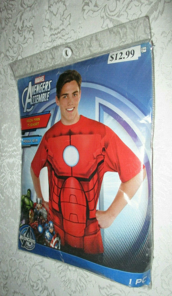 Adult 14+ S/M Iron Man T-Shirt Marvel Avengers Assemble Costume Novelty Use - Image 2 of 4