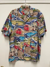 PARADISE FOUND Mens Shirt-General Motors Corvette Short Sleeve Buttoned Pocket L