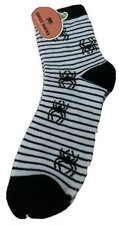 Web Spiderweb Spooky Halloween Novelty Socks Adults White Black Spider Socks