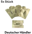 5x RFID Schutzhülle Blocker NFC Datenschutz EC Karte Kreditkarten Gold