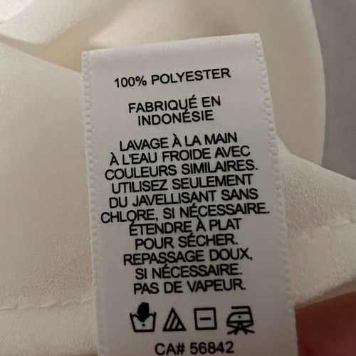 Blusa Camisa Express Mujer Talla Pequeña S Blanca Sin Mangas 100% Poliéster Nueva con Etiquetas - Imagen 9 de 14