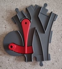 LEGO DUPLO - VINTAGE - USATO - BINARI SCAMBIO GRIGIO CUPO E ROSSO 3775