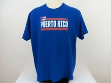 Port And Company Men T Shirt Size 3XL Puerto Rico 73 Jackson Blue