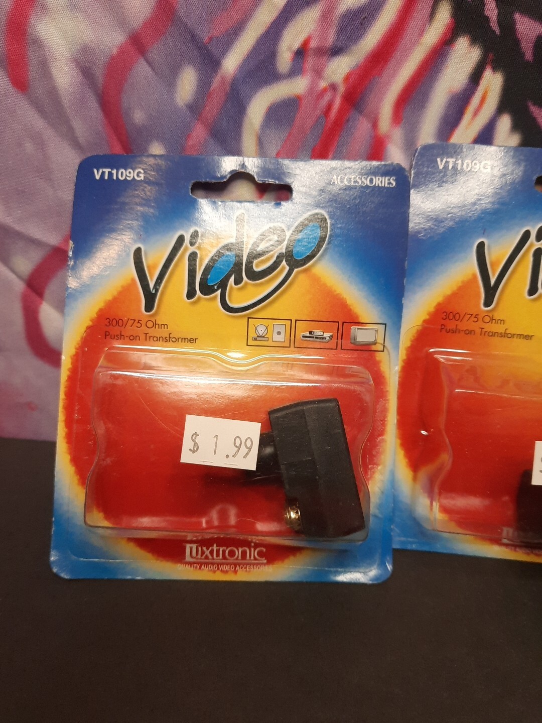 Luxtronic 300 /75 Ohm Push-on Transformer Cable Antenna Lot of 3