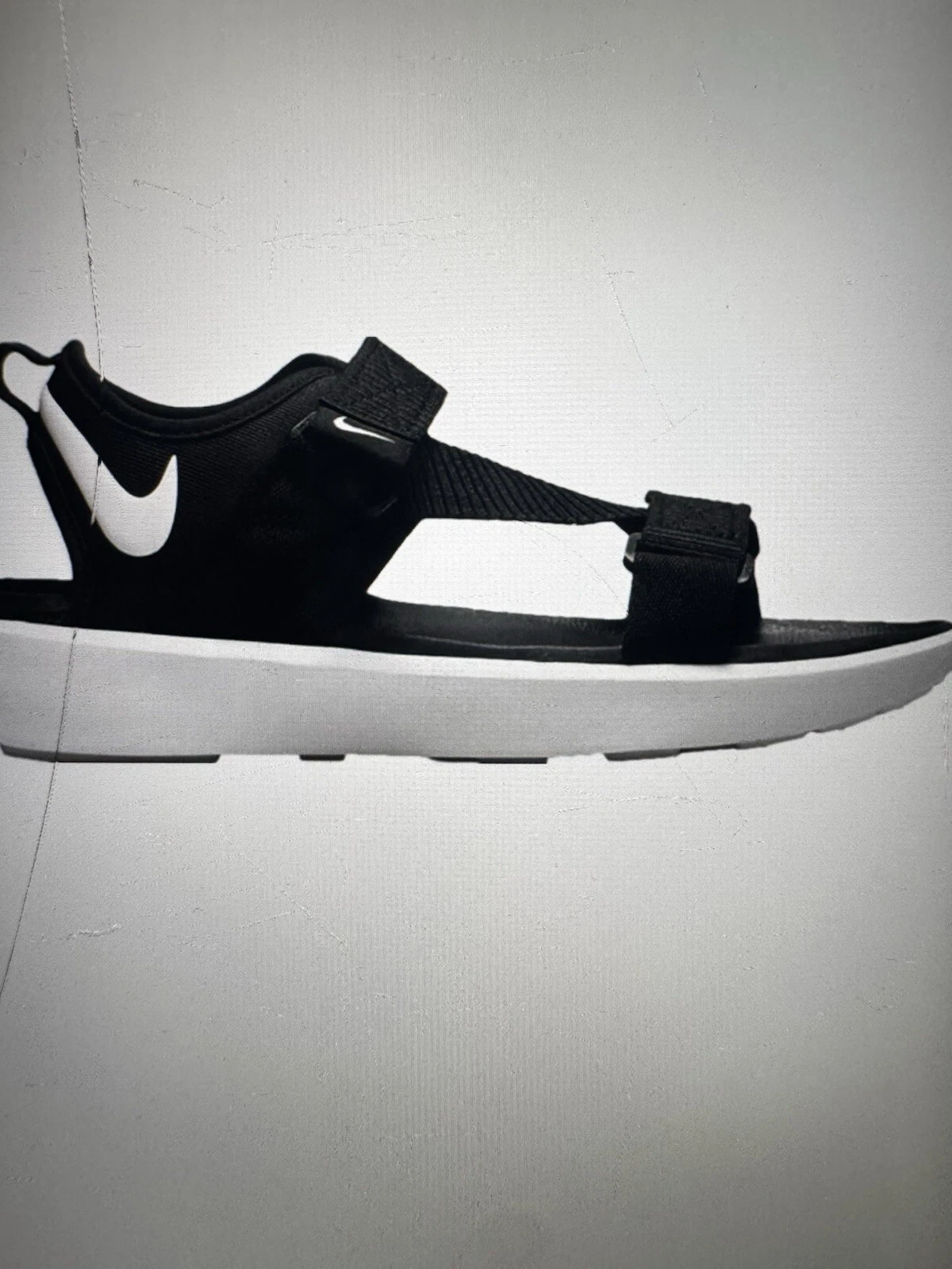 Nike Vista Sandalo Comfort Nero Bianco con Cinturino Slides Donna Tg 7