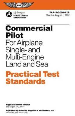 Commercial Pilot for Airplane Single- and Multi-Engine Land and Sea  - VERY GOOD