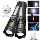 99000000 Lumens Super Bright LED Tactical Flashlight 2 x Rechargeable Work Light