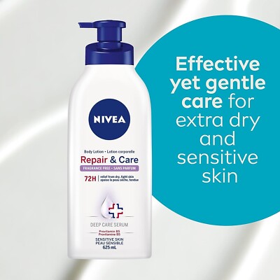 NIVEA Repair & Care Fragrance-Free Body Lotion 72H Hydration