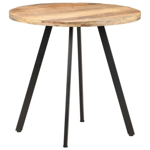 Round Dining Table Industrial Handmade Kitchen Furniture 80cm Wood Top Iron Legs - Picture 8 of 10
