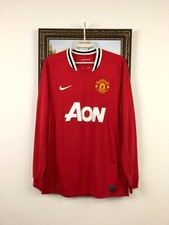 Manchester United Home football shirt 2011 Soccer Long Sleeve Nike Jersey M