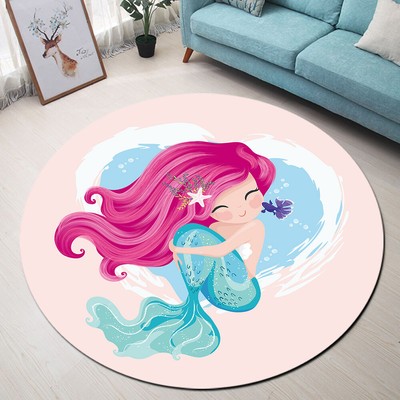 Area Rugs Mermaid Starfish Love Wave Soft Living Room Carpets Bedroom Floor Mat Jolash Pl