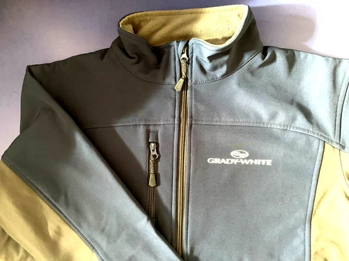 Grady White Screen Printed Devon & Jones Men's Soft Shell Colorblock Jacket - product listing photo