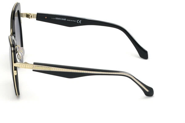 Roberto Cavalli MONTEVERDI RC1093 01C Black Gold Big Sunglasses 55-21-140 1093 - Image 3 of 4
