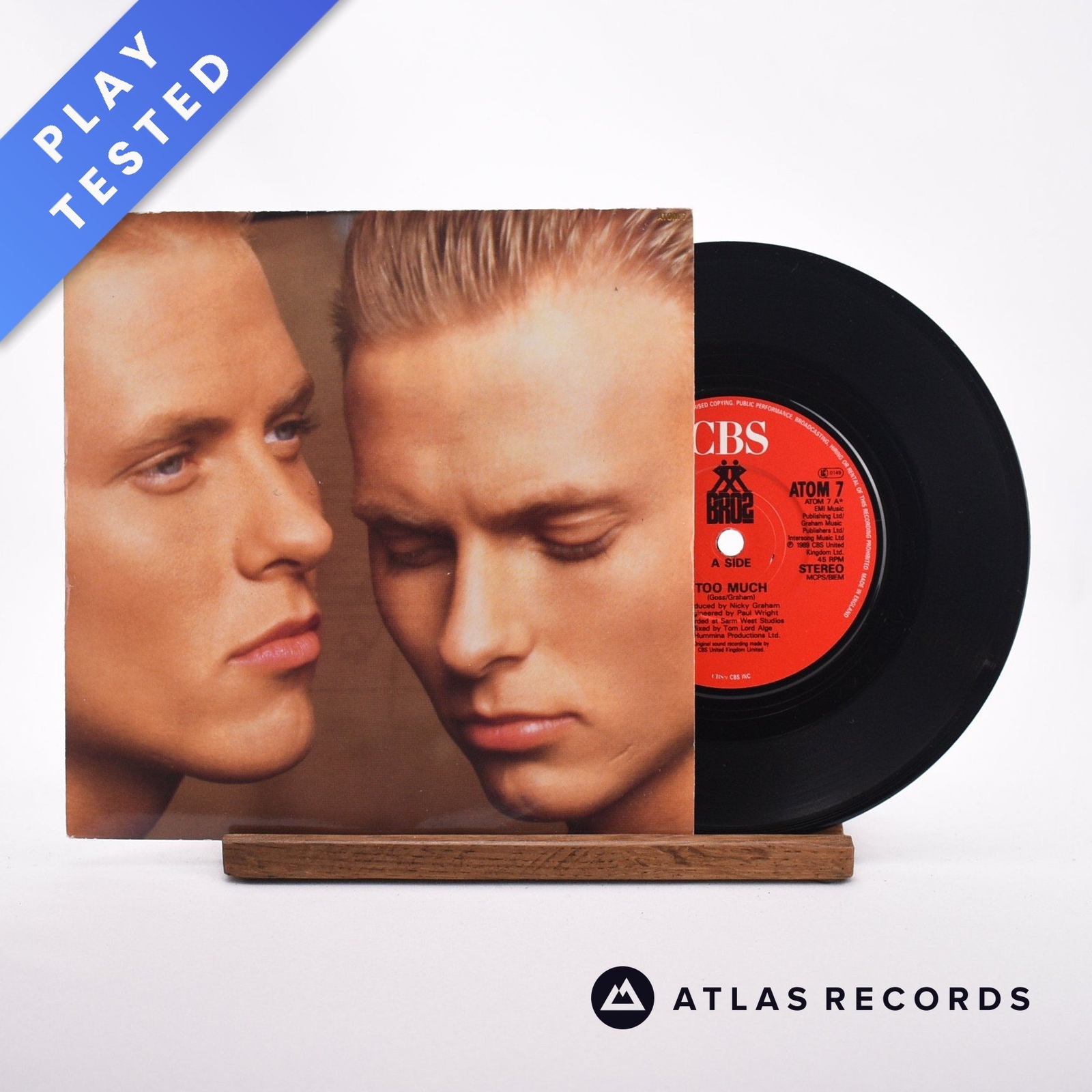 Bros - Too Much - 7"" Vinyl Record - EX/EX