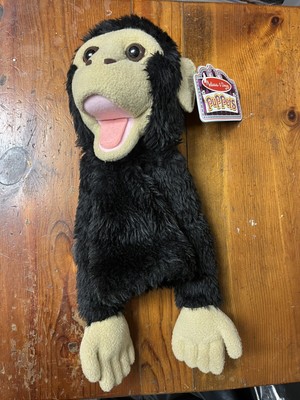 Melissa and Doug Hand Puppet Bananas Chimp Monkey Stuffed Arms Mouth Opens