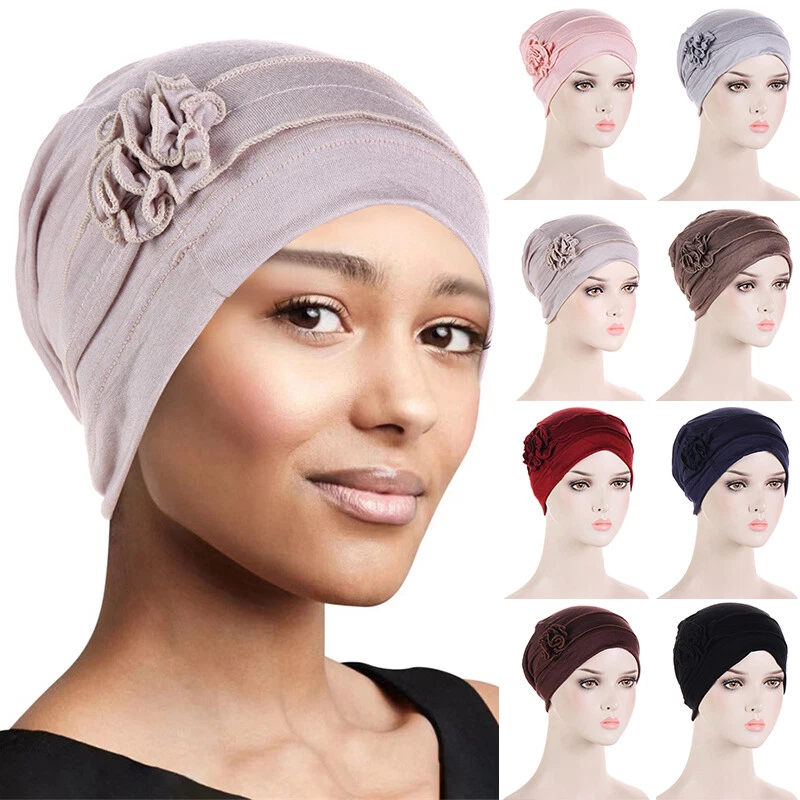 Women Turban Knot Head Wrap Scarf Hair Loss Hat Beanie Ladies
