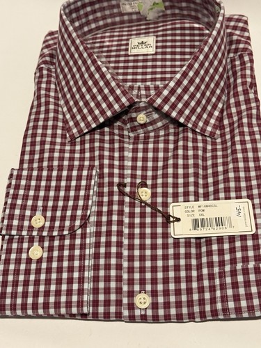 Peter Millar Shirt NWT XXL Red Gingham Check Plaid Button Down Cotton (D)