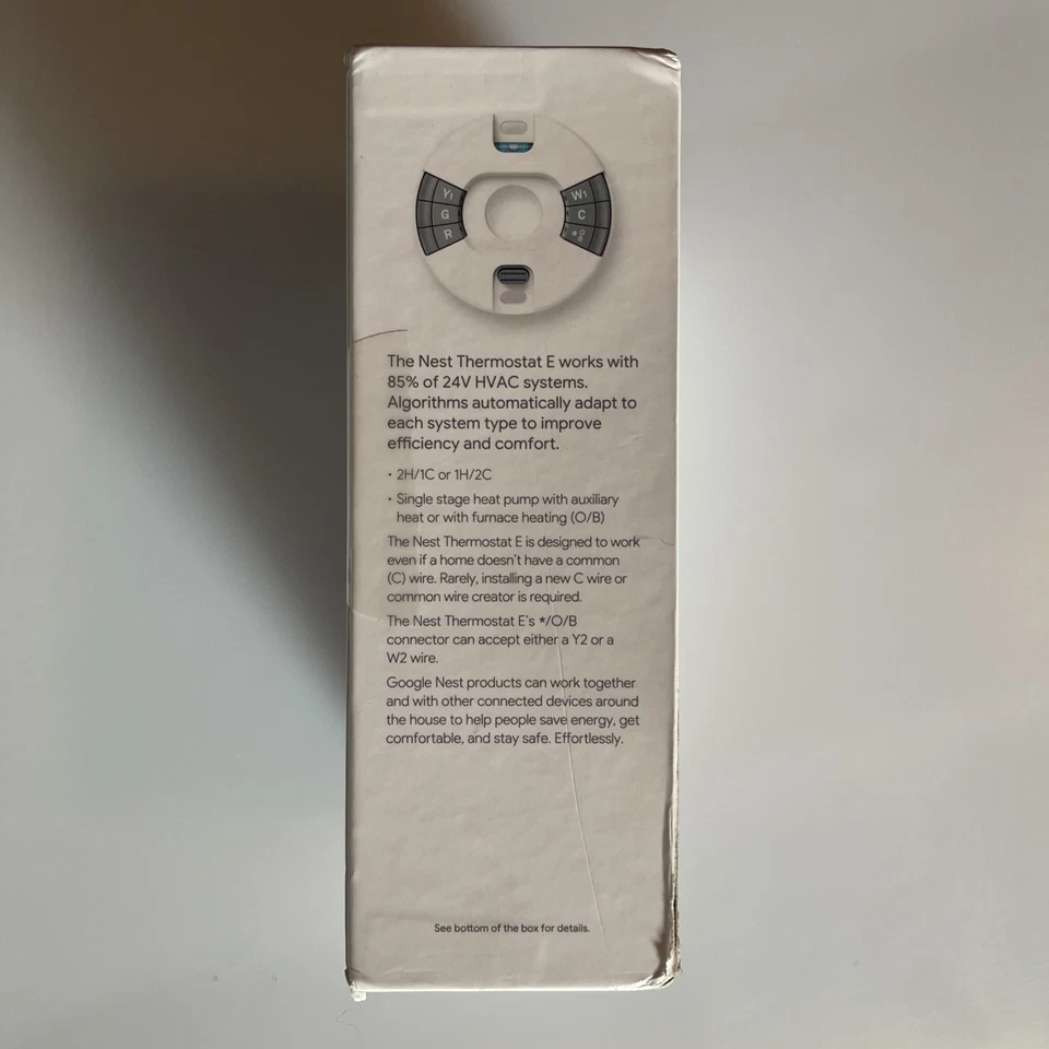 Google, T4000ES, Nest Thermostat E, Smart Thermostat White Brand New Sealed - Image 3 of 4