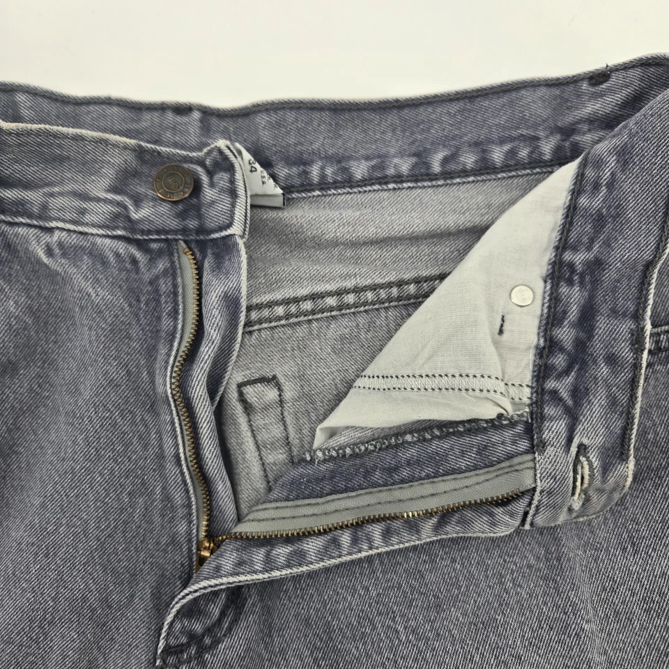 Jeans De Colección Solo Semore Sueltos Grunge Años 90 Patinador EE. UU. 34x29 Azul Denim Desteñido Claro  Foto 4 de 4