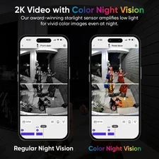 Wyze WVDB-DUO-BL Wireless Duo Cam Video Doorbell, Battery Powered, 2K Full HD