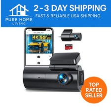 Advanced 4K 1080P Dual Dash Camera - Night Vision, 24/7 Monitoring  Support