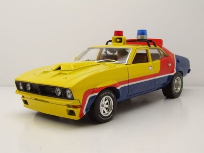Ford Falcon XB V8 Interceptor 1974 gelb blau rot Mad Max ähnlich Modellauto 1:18