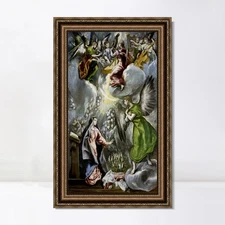 Framed Canvas Art Giclee Print The Annunciation 1597 by El Greco Home Decoration