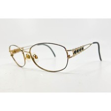 Tura Eyeglasses Gold Metal Oval Frame Women's Eyewear MOD 852 CHA 55-17