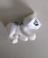 Genuine Lego Duplo White Striped Tiger Cub #10904 Safari Zoo Height 59mm VGC