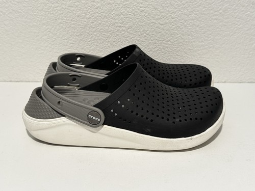 Crocs Literide 360 Clog Sandal Sz 6 Black Gray Unisex Adult Comfort Slide - Picture 4 of 12
