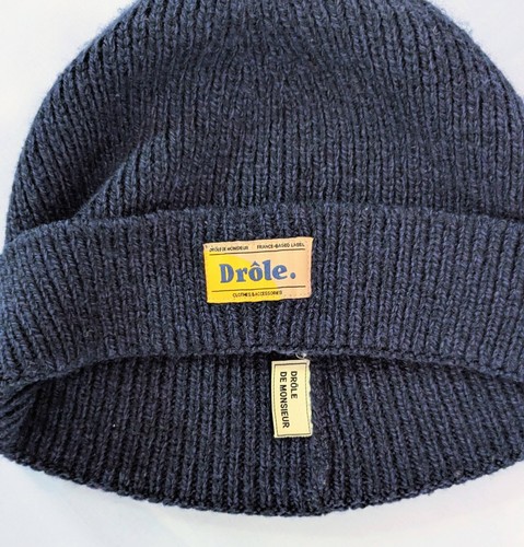 Drole de Monsieur Wool Blend Men's Beanie Toque Navy Blue - Bild 3 von 3