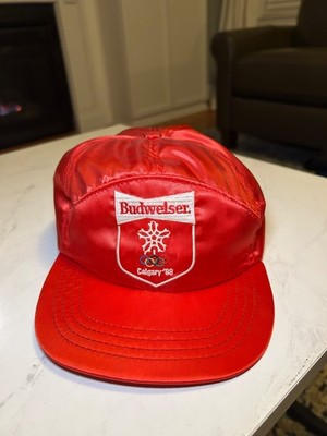 vintage 1988 Budweiser Calgary Winter Olympics satin snapback/trucker-style hat