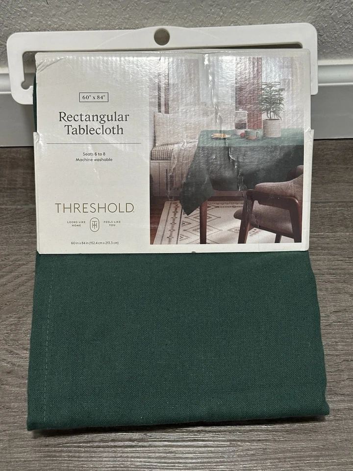 Mantel rectangular umbral W60''x L84''asientos 6-8, nuevo, lavable a máquina Foto 2 de 3