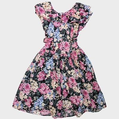 knee length dresses for ladies Floral wrap midi dress botanic fresco | Trendy Dresses main image 1