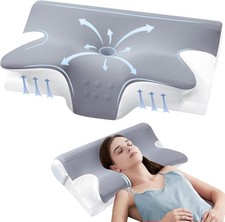 Effective Pain Relief Cervical Neck Pillow for Sleeping, Ergonomic Cooling Si...