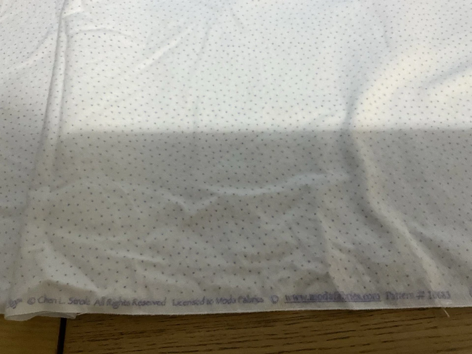 Moda Cotton Flannel Kidstuff more Basic-ally Baby White with Purple Pindot 2 yds - Image 4 of 4