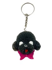Poodle Keychain, Doodle, Dog Lovers, Key Ring, Puppy, Face, Head, Handmade Resin