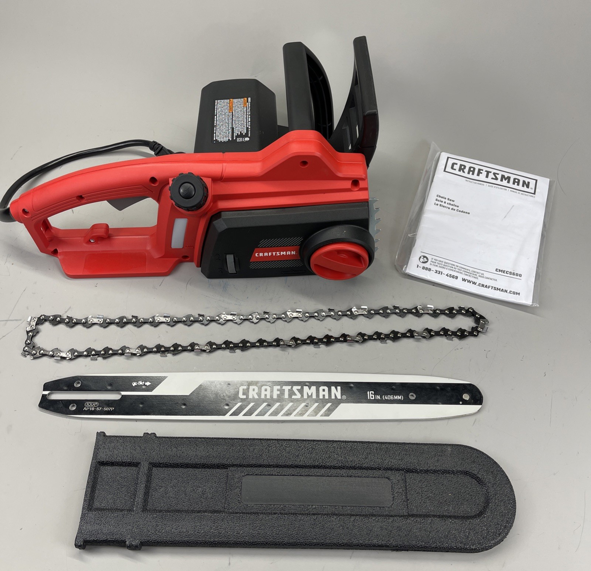 CRAFTSMAN Electric Chainsaw, 16 Inch, 12 Amp Corded (CMECS600)