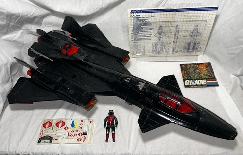 Gi Joe Cobra Night Raven 100% Complete Instructions Decals 1986 ARAH Hasbro