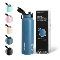 Edelstahl Trinkflasche 1L Sport Auslaufsicher Isoliert Bpa-Frei Fitness Wandern